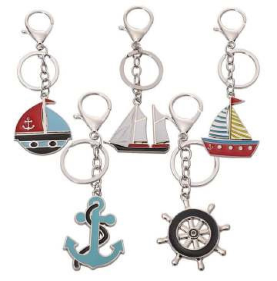 Boats and navigation keychain painted in hands 5 designs