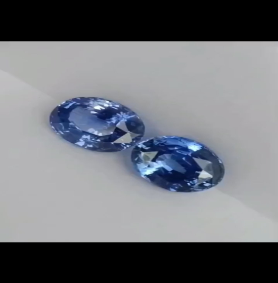 Sapphires naturel for earrings 2.40 carat with certificate of authenticity Both