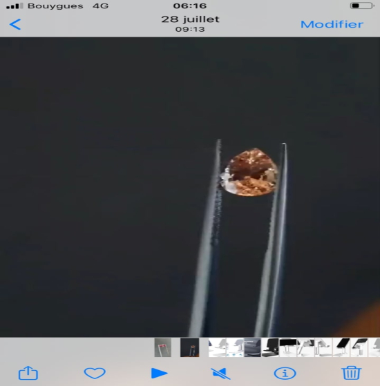 Padparadcha natural 1.17 carat pear shape with certificate of authenticit