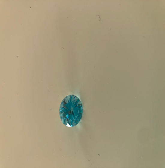 Cubic zirconia rond Aqua blue 12mn