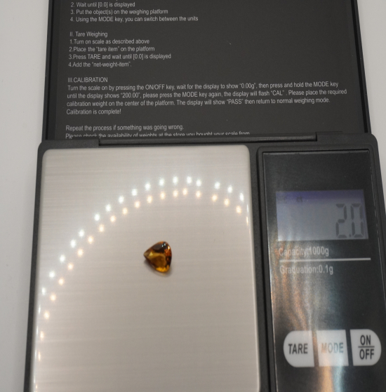 natural citrine pear shape 2 carats