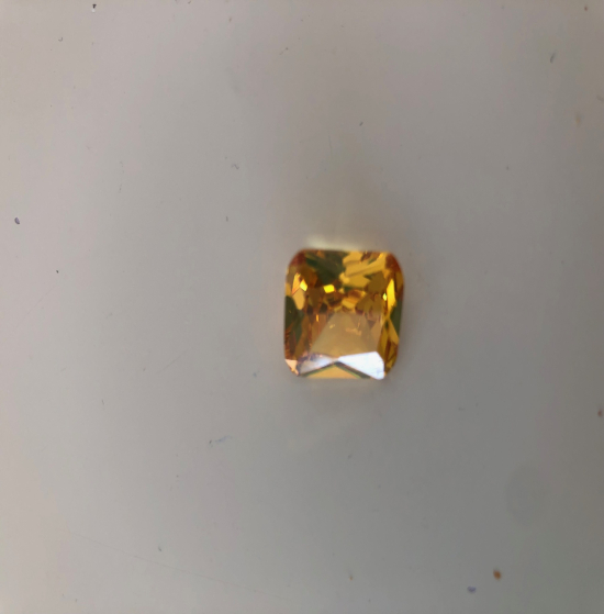 Cubic zirconia octogonal yellow 12’14mn