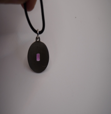 CREATION Pendant Natural Padparadscha 2.05 carat with white gold 18K (back)