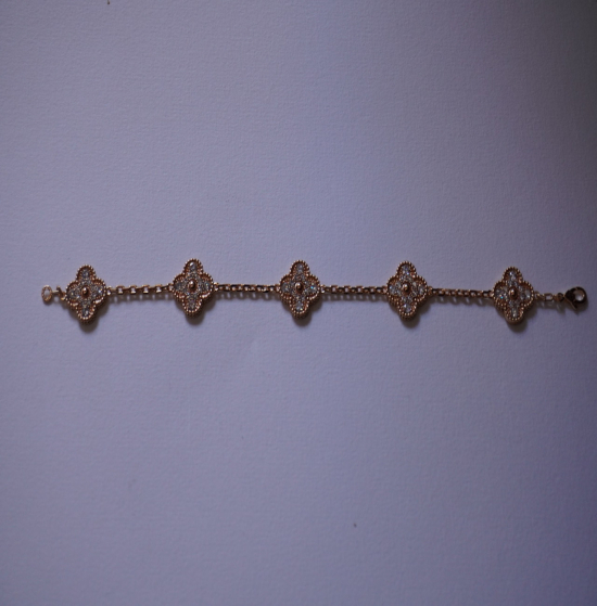 Bracelet gold plated 18K with zirconias