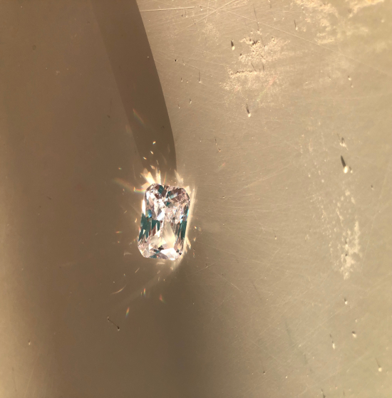 Cubic zirconia octogonal clear 10’12mn