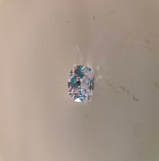 Cubic zirconia cushion clear 14 mn