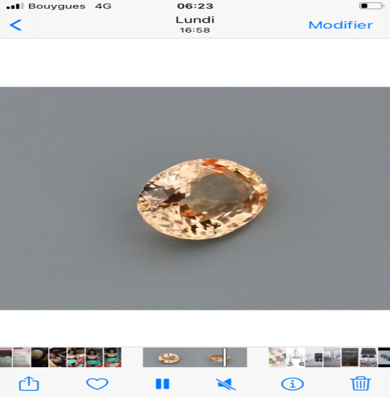Oval natural Padparadcha not heated with certificate of authenticity