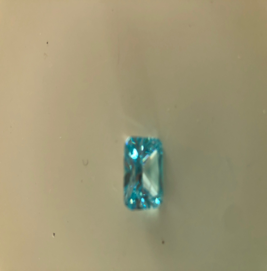 Cubic zirconia October Aqua blue 12mn