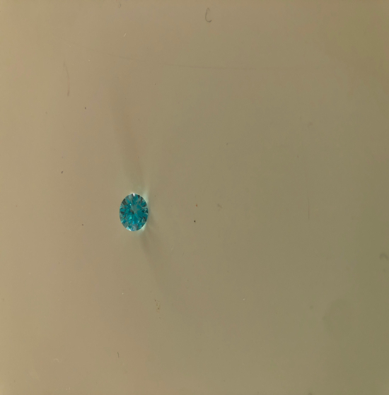 Cubic zirconia rond Aqua blue 6mn