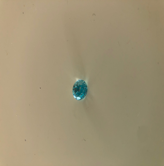 Cubic zirconia rond Aqua blue 8mn