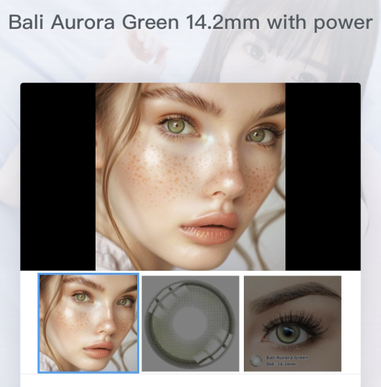 Contact colors lenses for one year used