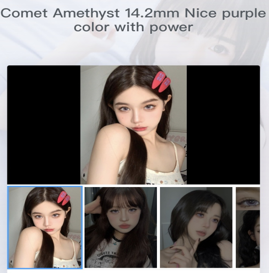 Contact lenses colors for one year used