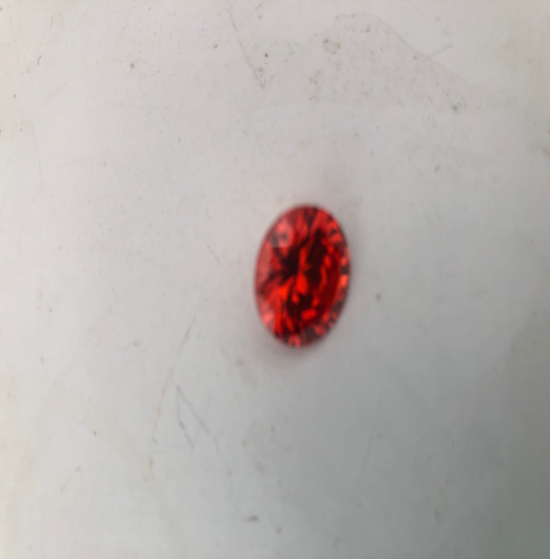 Cubic zirconia rond orange 12mn