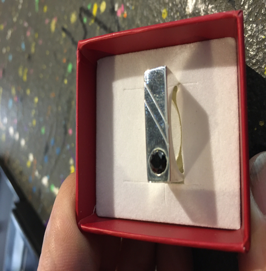 Black Diamond 0.68 carat with 925 silver creation
