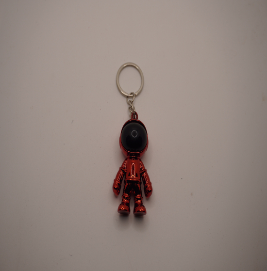 Burgundy cosmos keychain