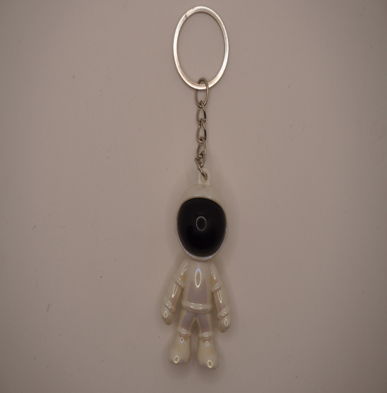 White cosmos keychain