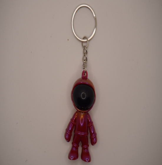 Dark burgundy cosmos keychain