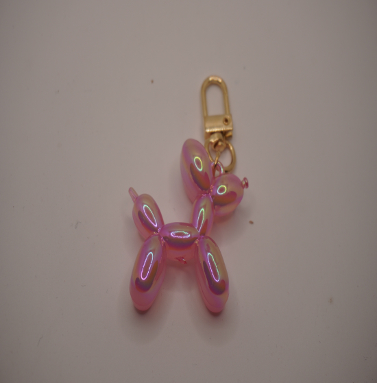 Candy pink dog cartoon keychain bag