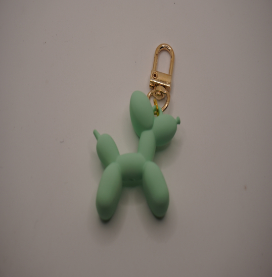 Green water plein keychain dog