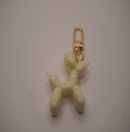 Cream keychain dog
