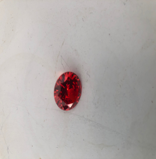 Cubic zirconia rond orange 14mn