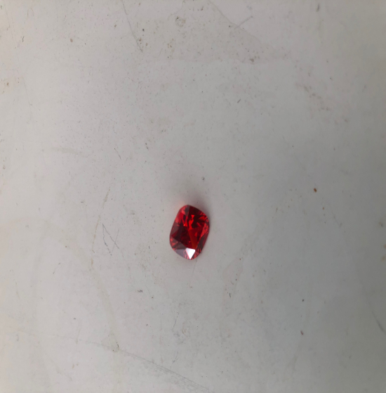 Cubic zirconia cushion orange 8 mn