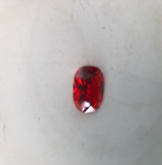 Cubic zirconia cushion orange 12 mn