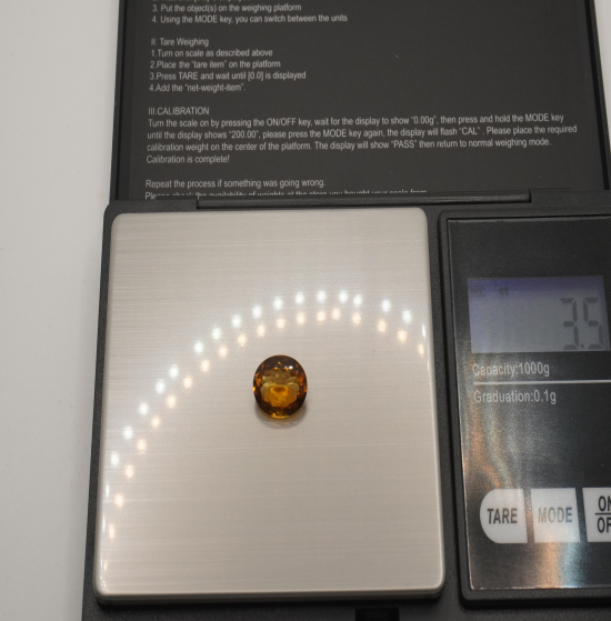 citrine natural oval 3.5 carats