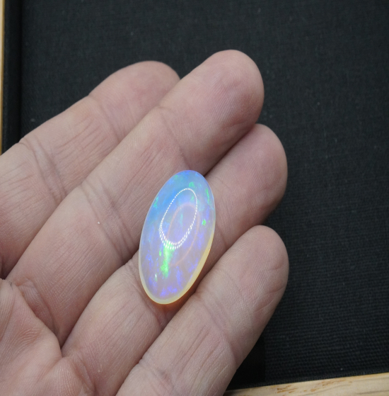 Natural Blue Oval Australian Opal 17 carats