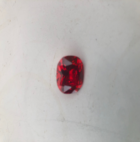 Cubic zirconia cushion orange 14mn