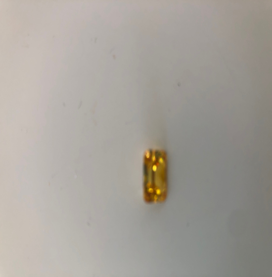 Cubic zirconia octogonal yellow 6’8mn