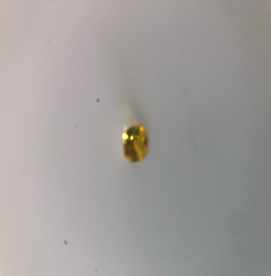 Cubic zirconia cushion yellow 8mn