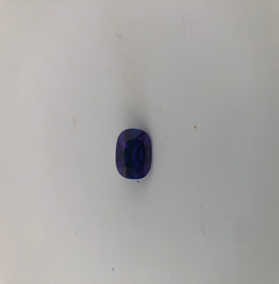 Cubic zirconia cushion purple