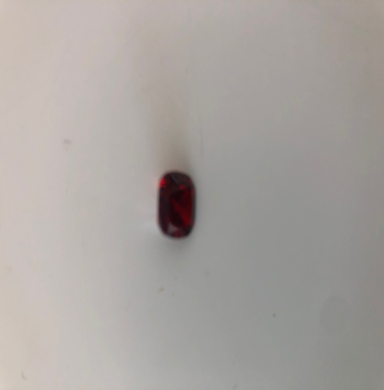Cubic zirconia cushion red 8’8 mn