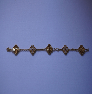 Bracelet trèfle gold plated 18K with zirconias
