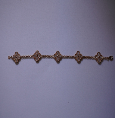 Bracelet Trèfle gold plated 18K Black onyx