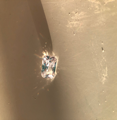 Cubic zirconia octogonal clear 10’12mn