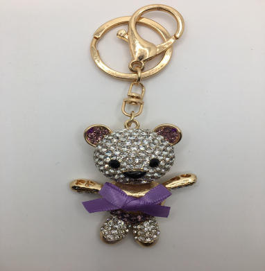 Keychain bear purple