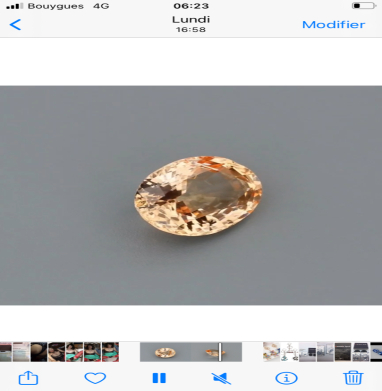 Oval natural Padparadcha not heated with certificate of authenticity