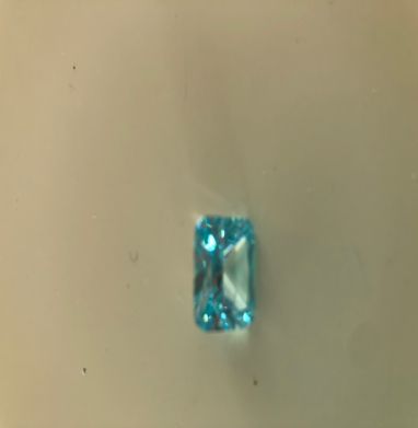 Cubic zirconia October Aqua blue 12mn