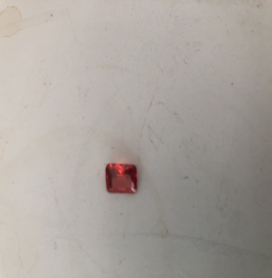 Cubic zirconia octogonal orange 6’8mn