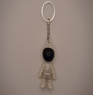 White cosmos keychain