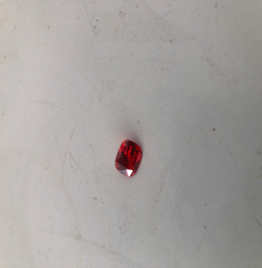 Cubic zirconia cushion orange 8 mn