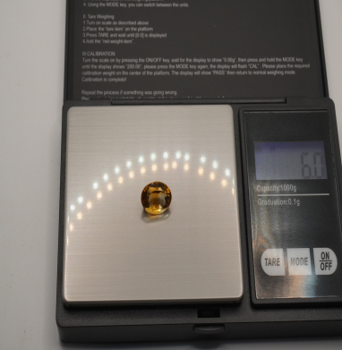 citrine naturel oval 6 carats