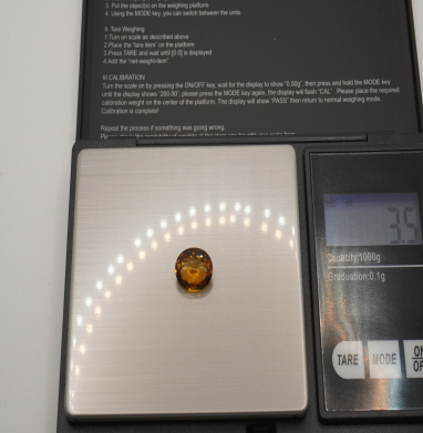 citrine natural oval 3.5 carats