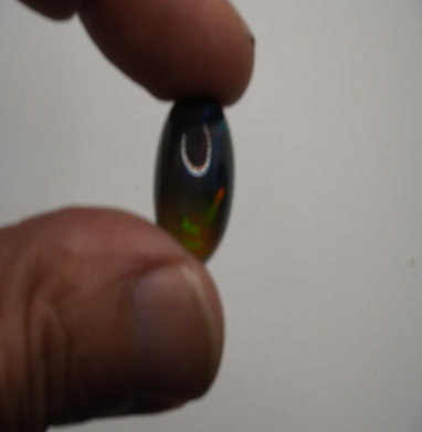 natural cabochon Black Opal 16.75 carats (perfect pendant or ring)