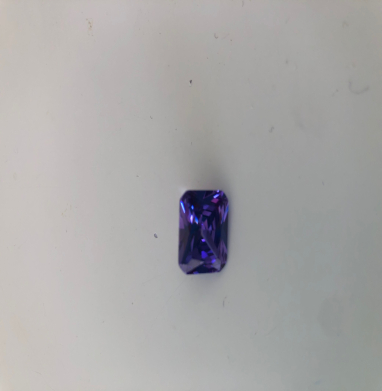 Cubic zirconia octogonal purple 12mn