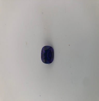 Cubic zirconia cushion purple